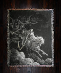 Dark Art Woven Blanket pale horse dark art goth decor