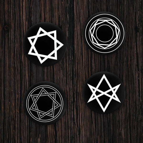 Dark Arts Pin-Back Button Four Pack