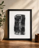 Death Appears in Heavens Above a Castle Jean Danguy Framed poster