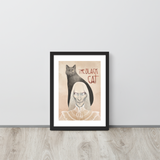 The Black Cat by Anna Chiara Stagi Framed Art poster