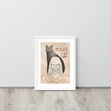 The Black Cat by Anna Chiara Stagi Framed Art poster