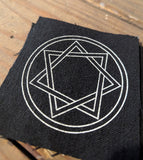 Heptagram Raw Canvas Patch – Dark Star