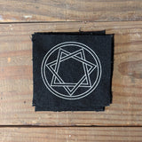Heptagram Raw Canvas Patch – Dark Star