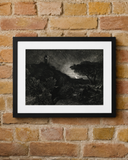 The Lonely Tower, 1879 — Framed Art Print by Samuel Palmer