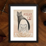 The Black Cat by Anna Chiara Stagi Framed Art poster
