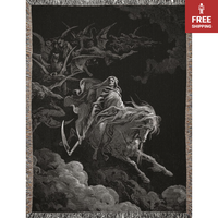 Death on the Pale Horse Gustave Doré Woven Art Blanket
