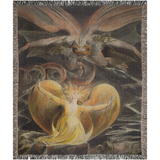 Great Dragon William Blake Woven Blankets