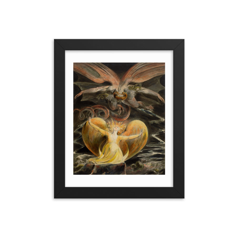 The Great Red Dragon William Blake Framed Poster Dark Art And Craft   Enhanced Matte Paper Framed Poster  In  Black 8x10 6004723336c3a 1200x1200 