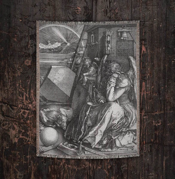 Melencolia I Albrecht Dürer Woven Blankets