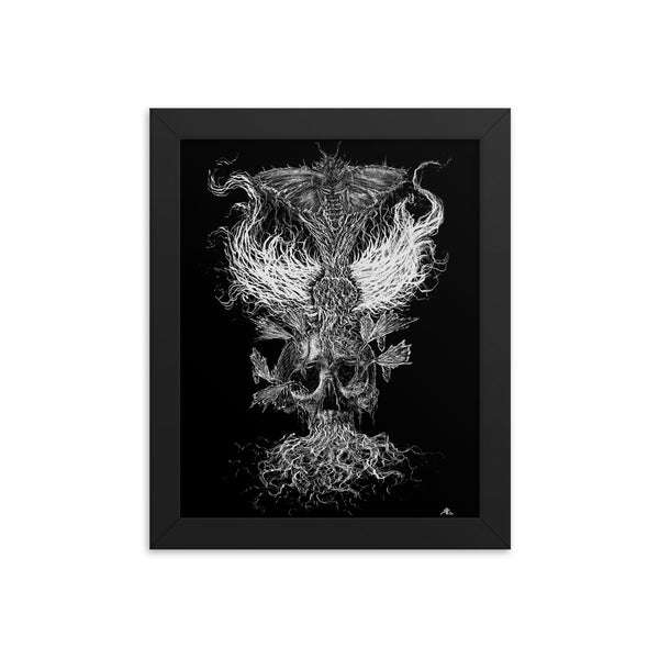 Emanating Death Fred Grabosky B/W Graphic Framed poster