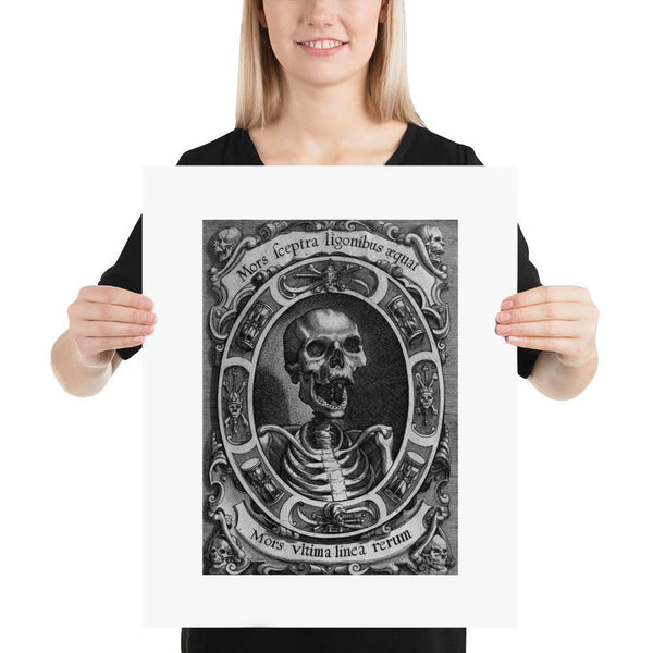 Mors Ultima Linea Rerum Skull Art Poster