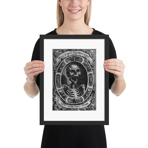 Mors Ultima Linea Rerum Skull Framed Poster