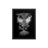 Emanating Death Fred Grabosky B/W Graphic Framed poster