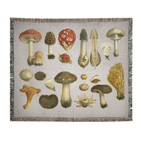 Forest Mushroom Woven Blankets