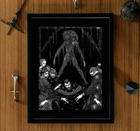 The Black Cat Harry Clarke Framed poster