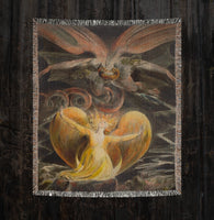 Great Dragon William Blake Woven Blankets