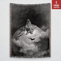 The Raven: Presents a Vision of Death Gustave Doré Woven Blankets